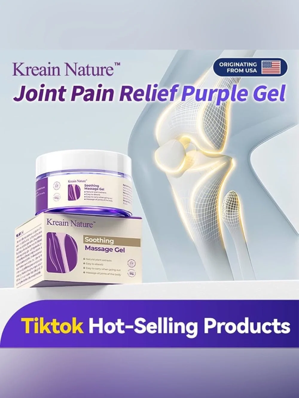 Bundle of 2 Soothing Pain Relief Massage Gel — Purple - Picture 4 of 7